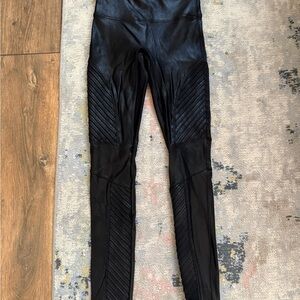 SPANX Black Faux Leather Leggings